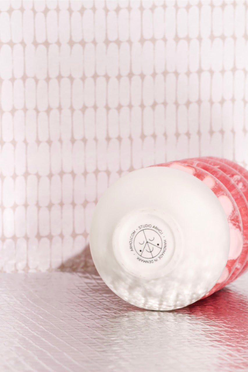 Růžová porcelánová váza Hana Large by Studio Arhoj
