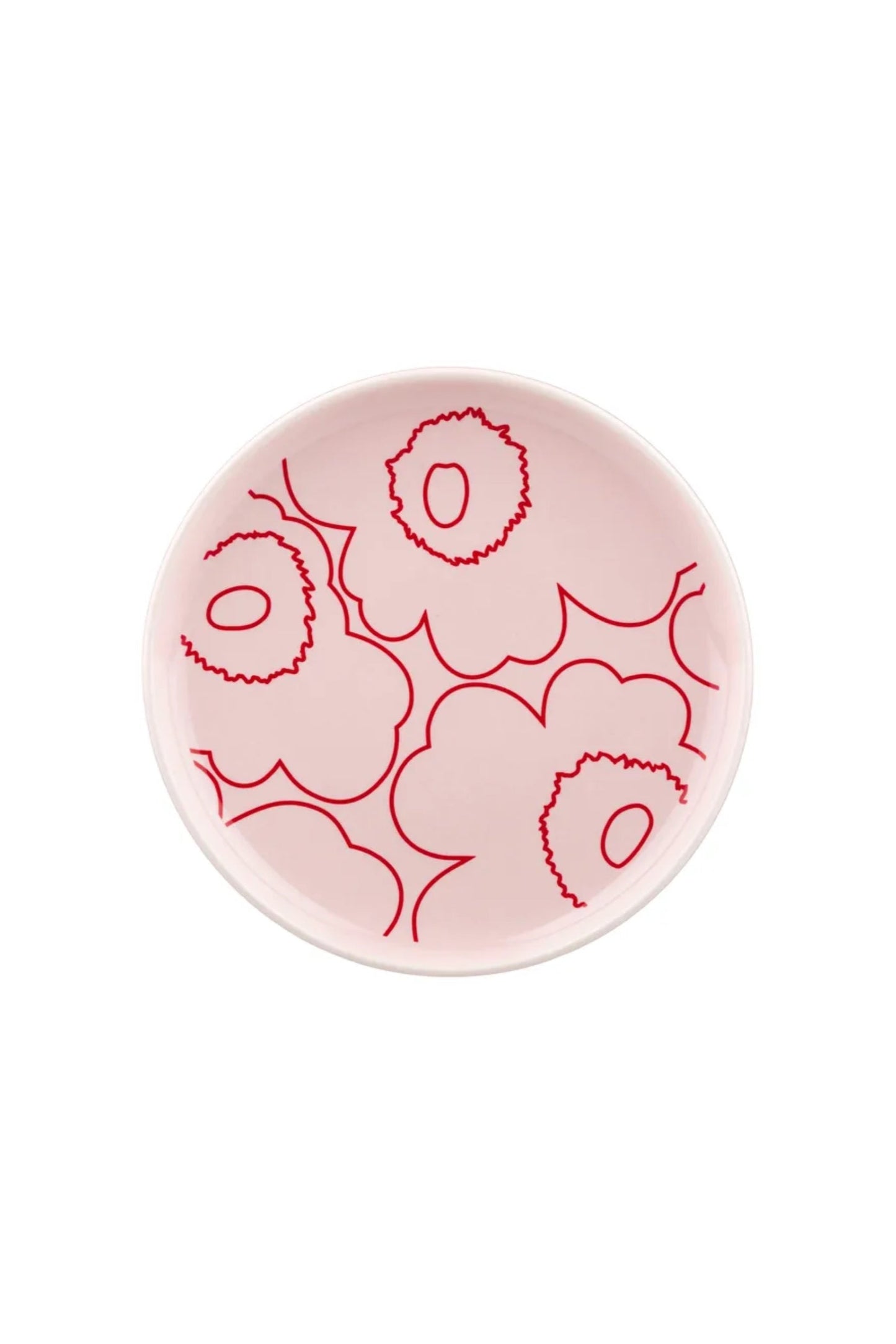 Růžový dezertní talíř Marimekko Unikko