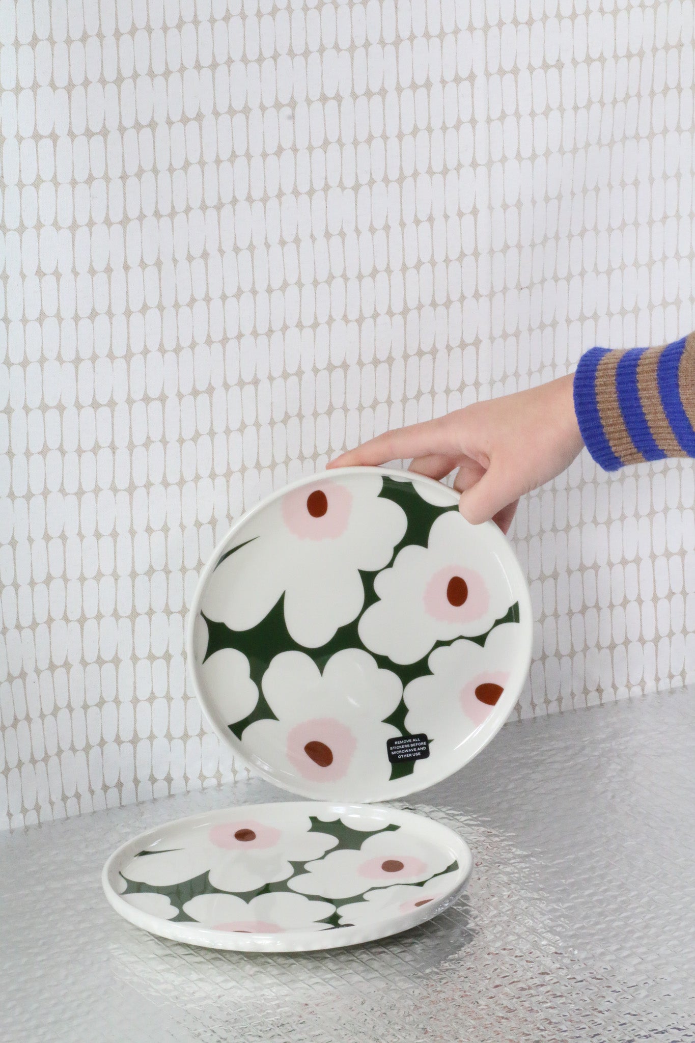 Zelený talíř Marimekko Unikko