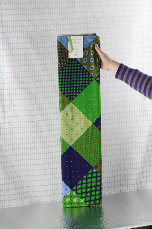 Zelený vintage ubrus Tampella Finland