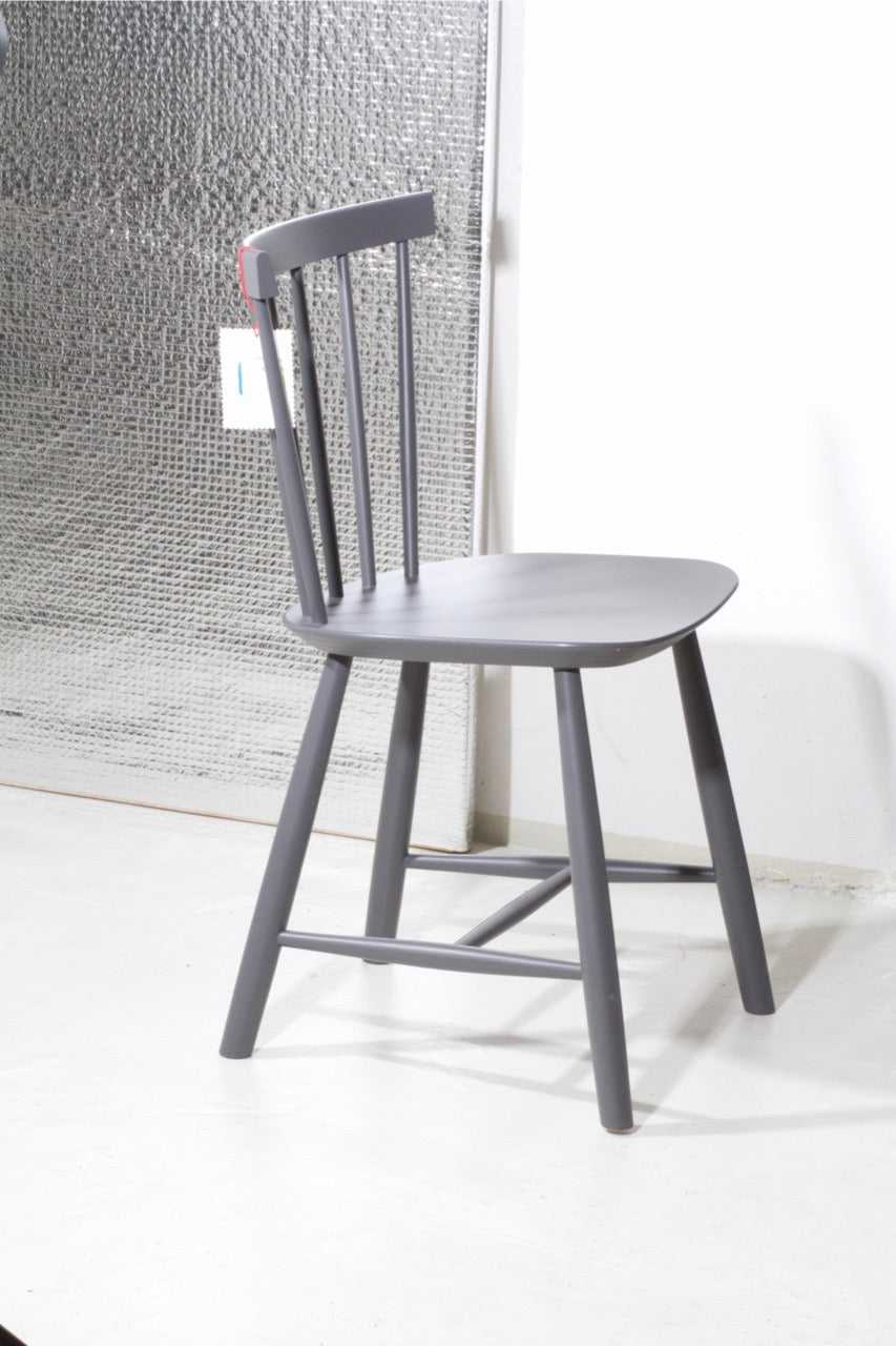 Šedá židle J46 by Poul M. Volther for FDB Møbler