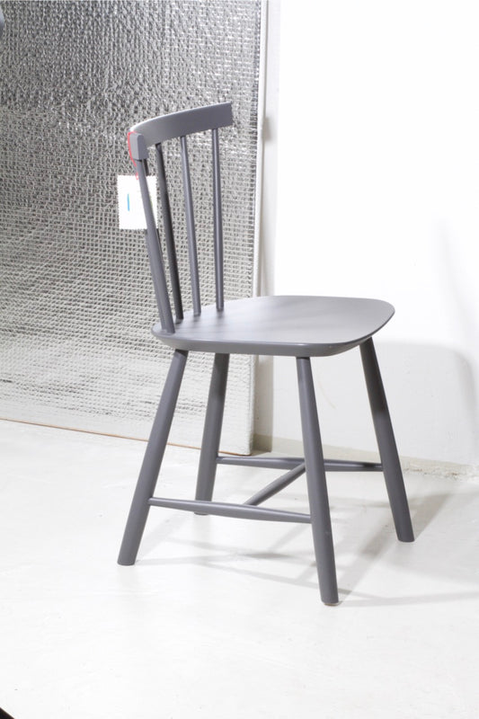 Šedá židle J46 by Poul M. Volther for FDB Møbler